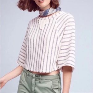 Anthropologie Dolan Striped Crop Top Sweater Size S